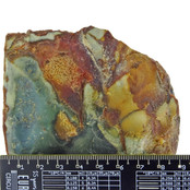 Polychrome jasper, polished on one side 555 grams