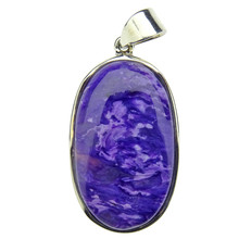Charoite pendant in silver