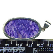 Prachtig paars mineraal uit Siberië, mooie hanger in zilver Prachtig paars mineraal uit Siberië, mooie hanger in zilver