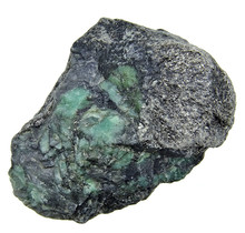 Rough green gemstone