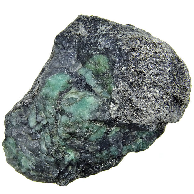 Rough green gemstone