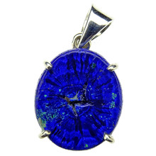 Pendant of azurite in silver