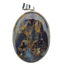 Pietersite pendant in silver