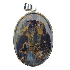 Pietersite pendant in silver