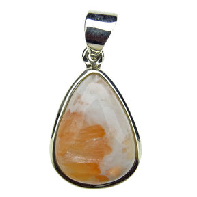 Scolecite pendant in silver