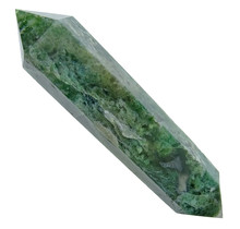 Moss agate Double End 9,5 cm