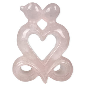 rose quartz hearts, man and woman