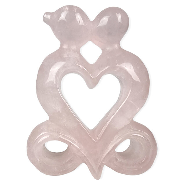 Rose quartz heart sculpture size 7,5 x 3 x 10 cm Rose quartz heart sculpture size 7,5 x 3 x 10 cm
