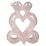 Rose quartz heart sculpture size 7,5 x 3 x 10 cm