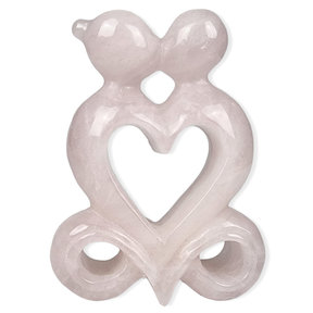 rose quartz hearts, man and woman