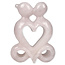 Rose quartz heart sculpture size 7,5 x 3 x 10 cm
