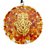 Orogonite pendant with carnelian and a Hamsa hand