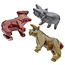 3 soapstone animal figures