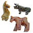 3 soapstone animal figures