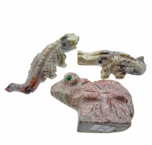 3 Tierfiguren aus Speckstein