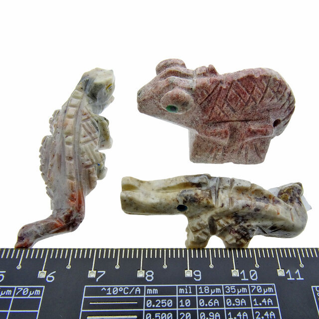 3 soapstone animal figures 3 soapstone animal figures