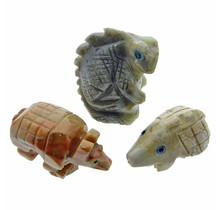 3 Tierfiguren aus Speckstein