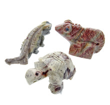 3 soapstone animal figures