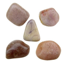 Pink amethyst tumbled stones