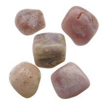 Pink amethyst tumbled stones