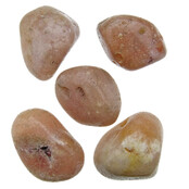 Pink amethyst tumbled stones
