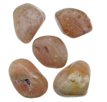 Pink amethyst tumbled stones