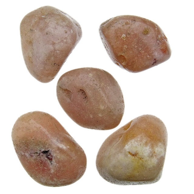 Pink amethyst tumbled stones