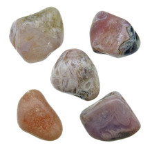 Pink amethyst tumbled stones