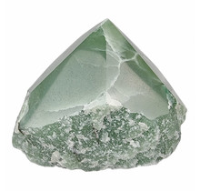 Mooie groene kwarts top polished point, 500 gram