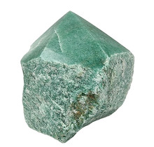 Mooie groene kwarts top polished point, 450 gram