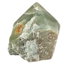 Beautiful green quarz top polished point, 570 grams