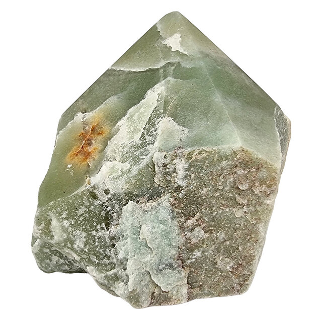 Beautiful green quarz top polished point, 570 grams Beautiful green quarz top polished point, 570 grams