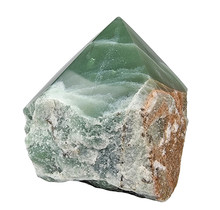 Mooie groene kwarts top polished point, 600 gram