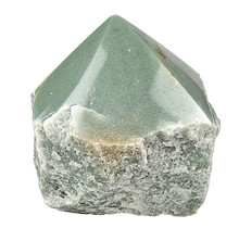 Beautiful green quarz top polished point, 620 grams