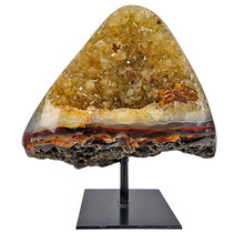 Agate on metal stand, 875 grams and 14 cm