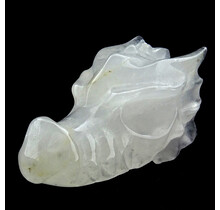 Dragon skull of rock crystal