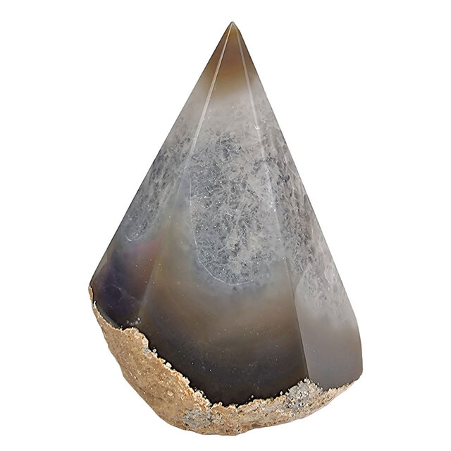 Agaat punt uit Brazilië, 910 gram en 13 cm hoog Agaat punt uit Brazilië, 910 gram en 13 cm hoog