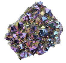 Aqua aura or rainbow aura, gold treated amethyst, 160 grams