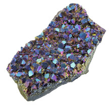 Aqua Aura oder Rainbow Aura, goldbehandelter Amethyst, 125 Gramm