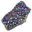 Aqua aura of regenboog aura, met goud behandelde amethist, 125 gram