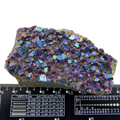 Aqua aura or rainbow aura, gold treated amethyst, 125 grams