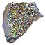 Aqua aura of regenboog aura, met goud behandelde amethist, 105 gram