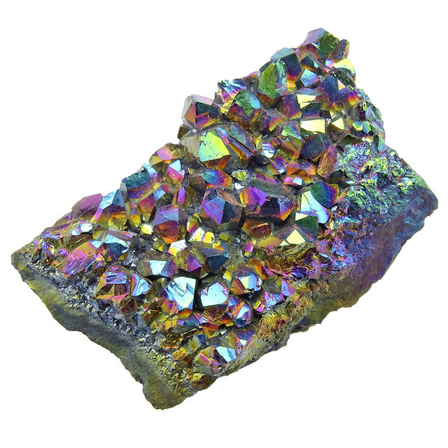 Aqua aura of regenboog aura, met goud behandelde amethist, 110 gram Aqua aura of regenboog aura, met goud behandelde amethist, 110 gram