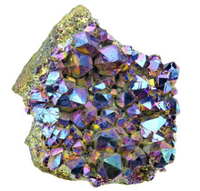 Aqua aura or rainbow aura, gold treated amethyst, 180 grams