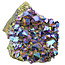 Aqua aura or rainbow aura, gold treated amethyst, 180 grams