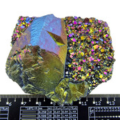 Aqua aura of regenboog aura, met goud behandelde amethist, 125 gram