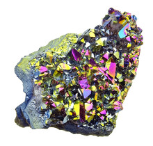 Aqua Aura oder Rainbow Aura, goldbehandelter Amethyst, 100 Gramm