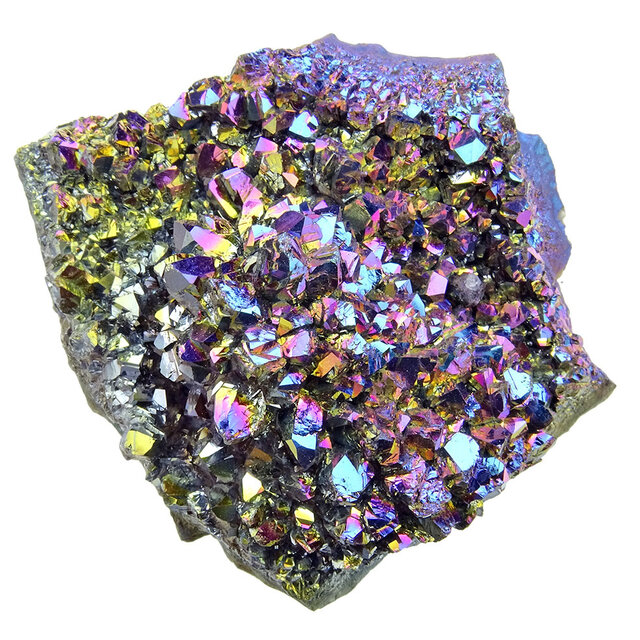 Aqua Aura oder Rainbow Aura, goldbehandelter Amethyst, 130 Gramm Aqua Aura oder Rainbow Aura, goldbehandelter Amethyst, 130 Gramm