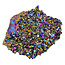 Aqua Aura oder Rainbow Aura, goldbehandelter Amethyst, 85 Gramm