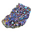 Aqua aura of regenboog aura, met goud behandelde amethist, 100 gram